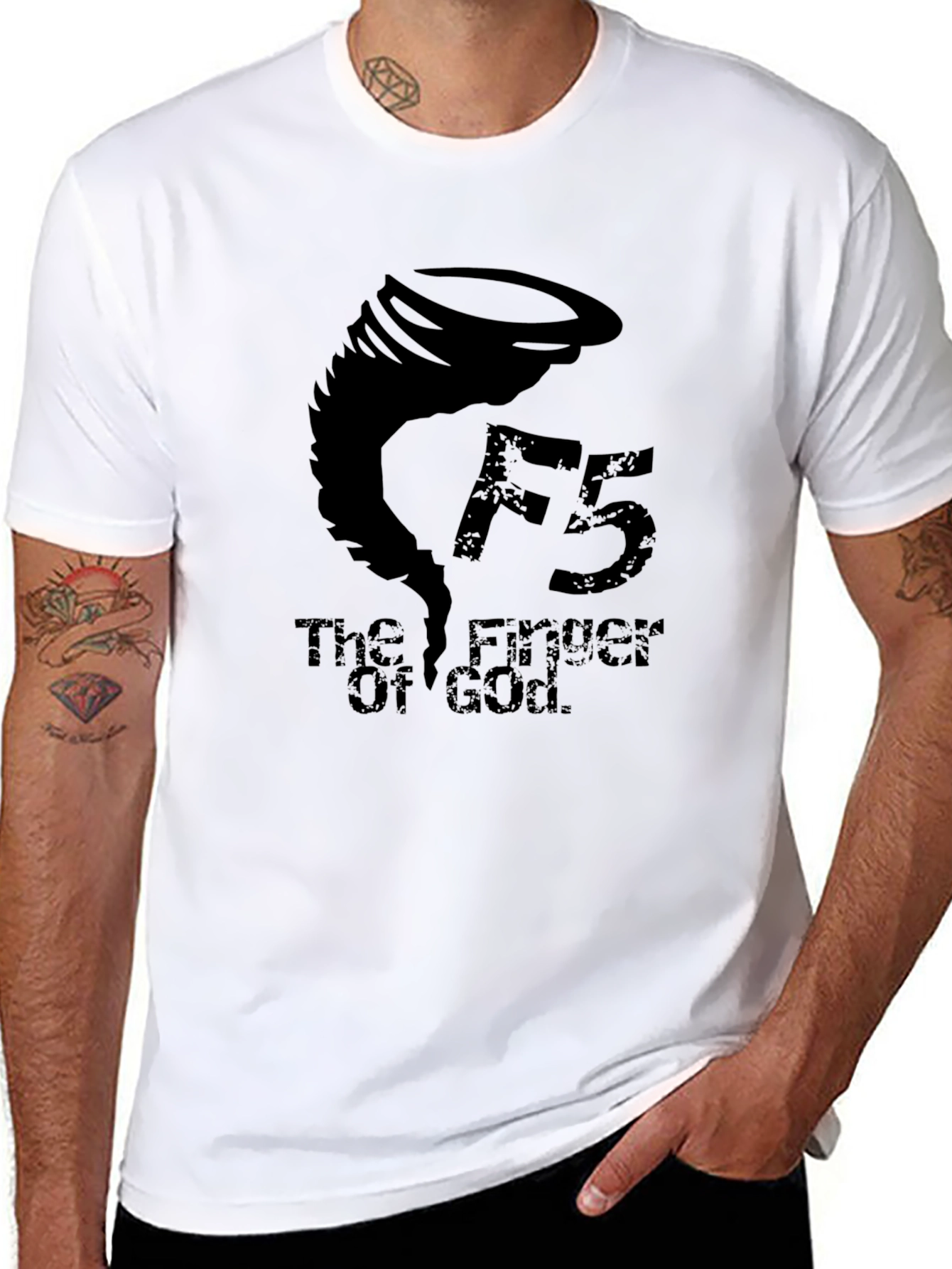 F5 Finger of God Tornado Black T-Shirt