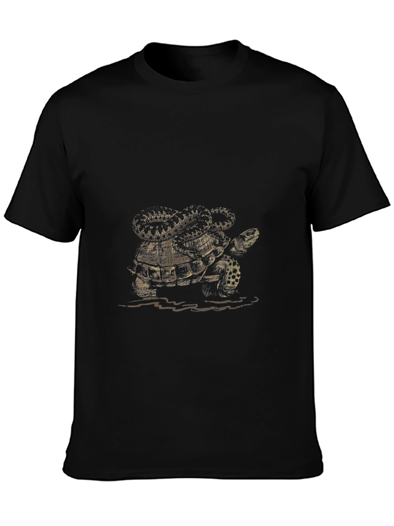 Turtle Graphic Black T-Shirt