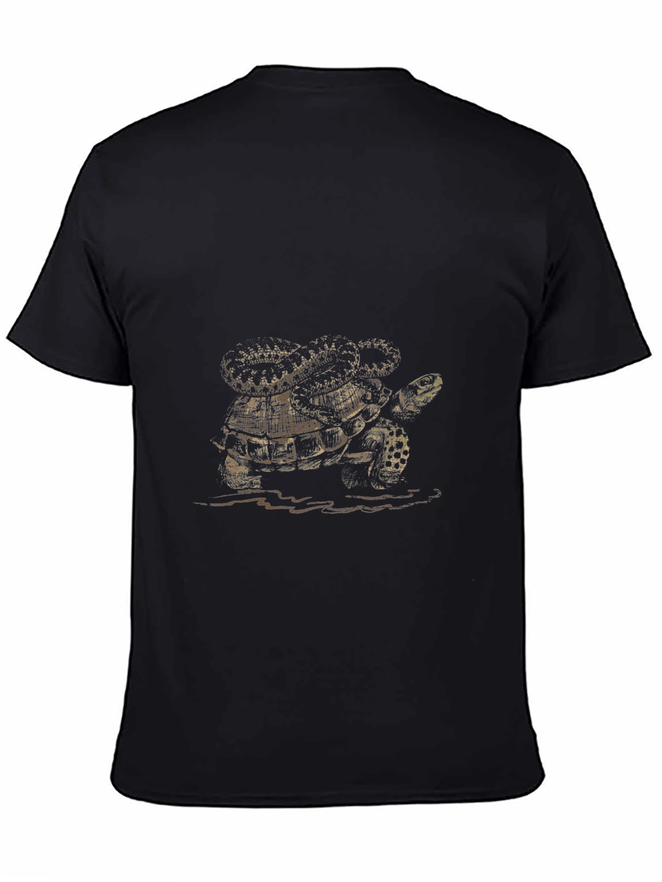 Turtle Graphic Black T-Shirt