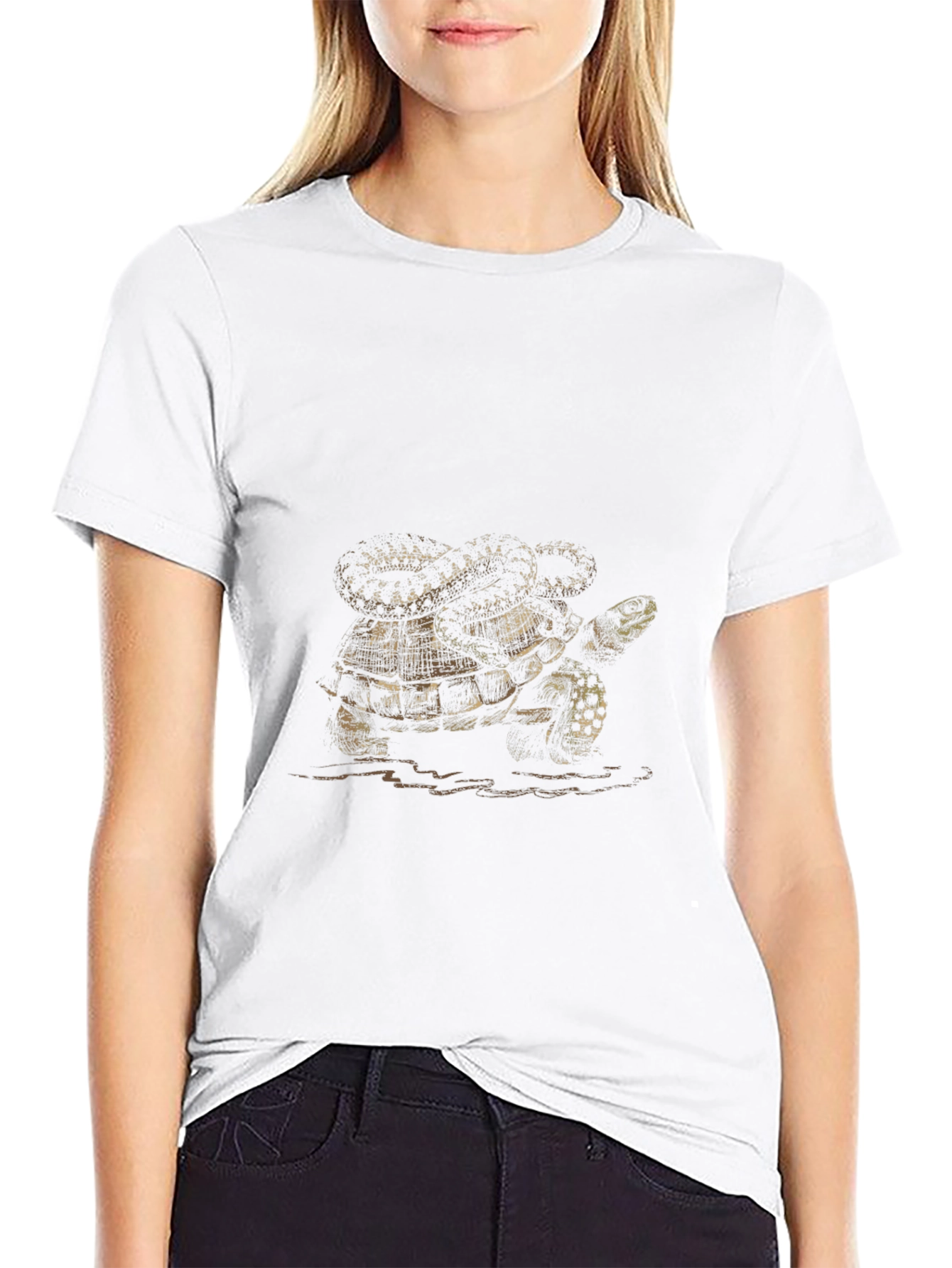 Turtle Graphic Black T-Shirt