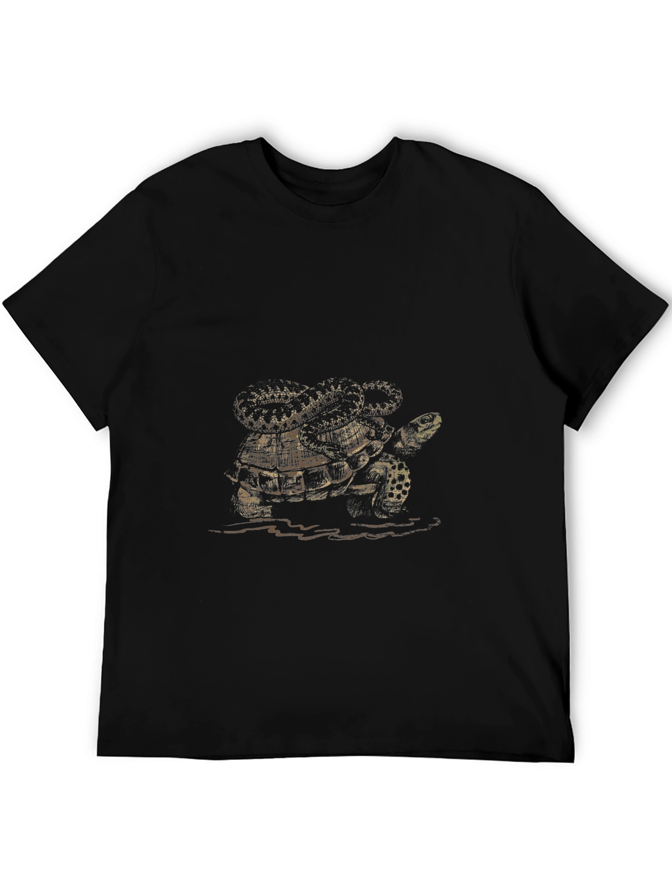 Turtle Graphic Black T-Shirt