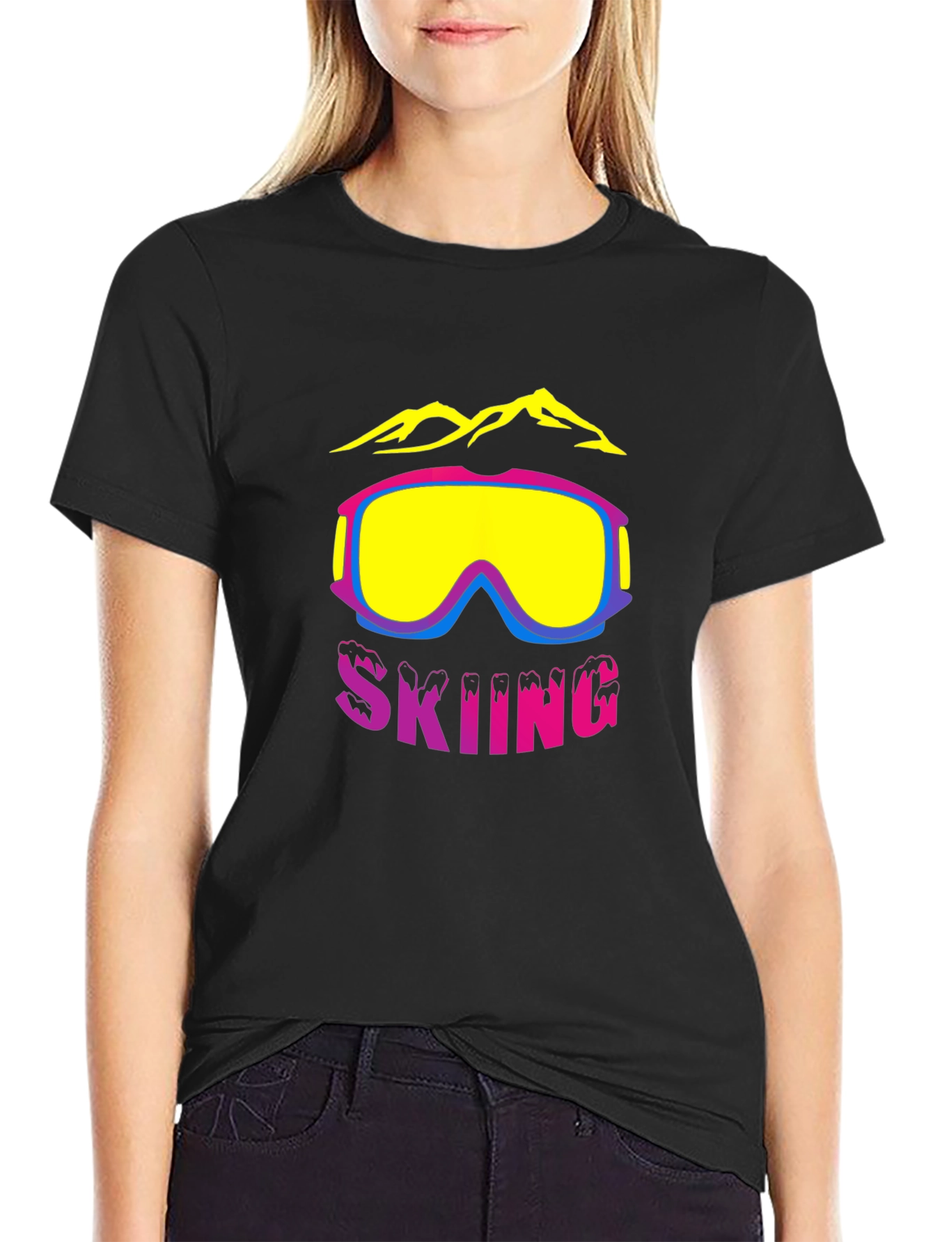 Skiing Goggles Mountain T-Shirt