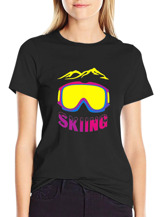 Skiing Goggles Mountain T-Shirt