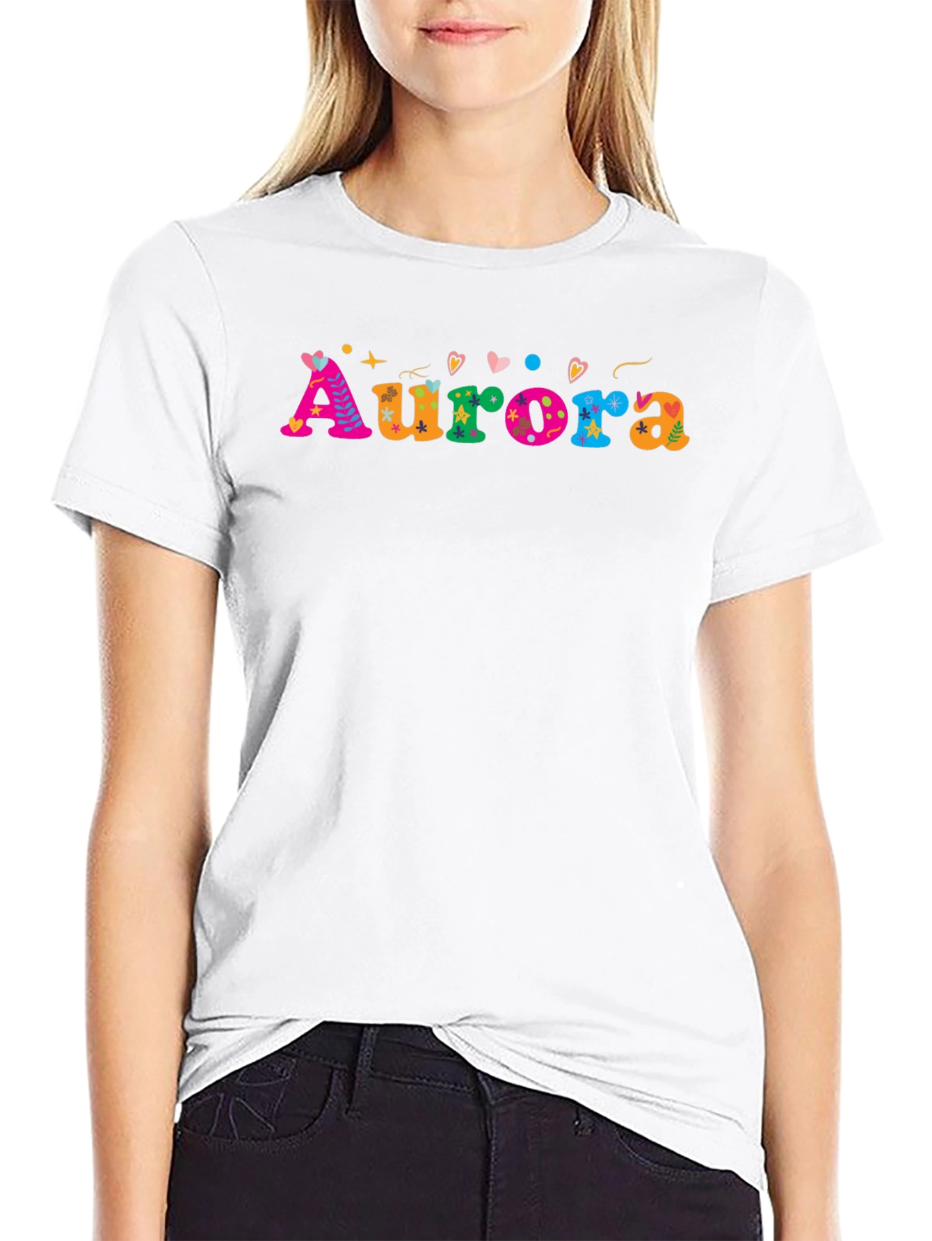 Aurora Funky Graphic T-Shirt - Black