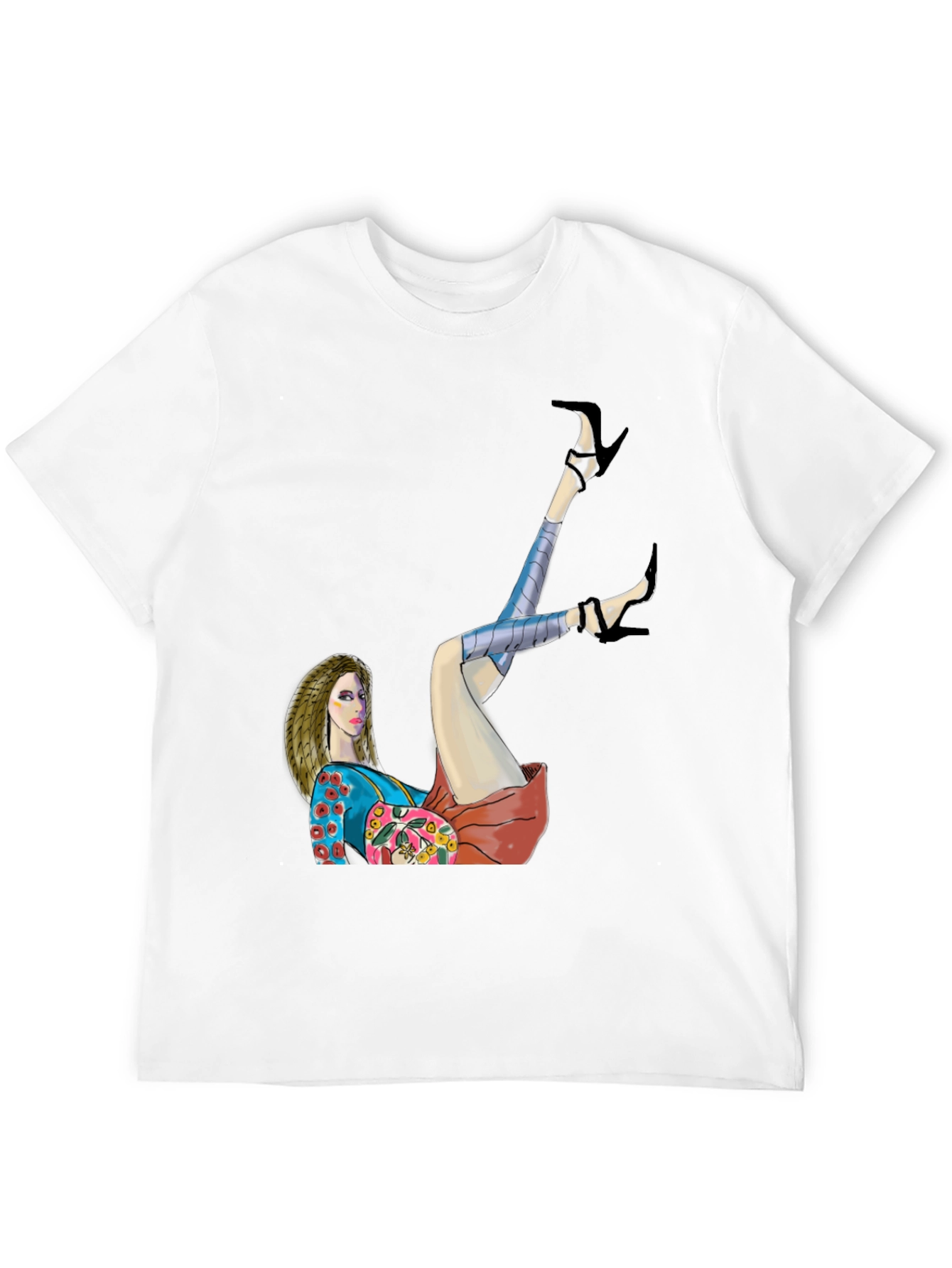 Artsy Woman Graphic Tee - Stylish Cotton T-Shirt