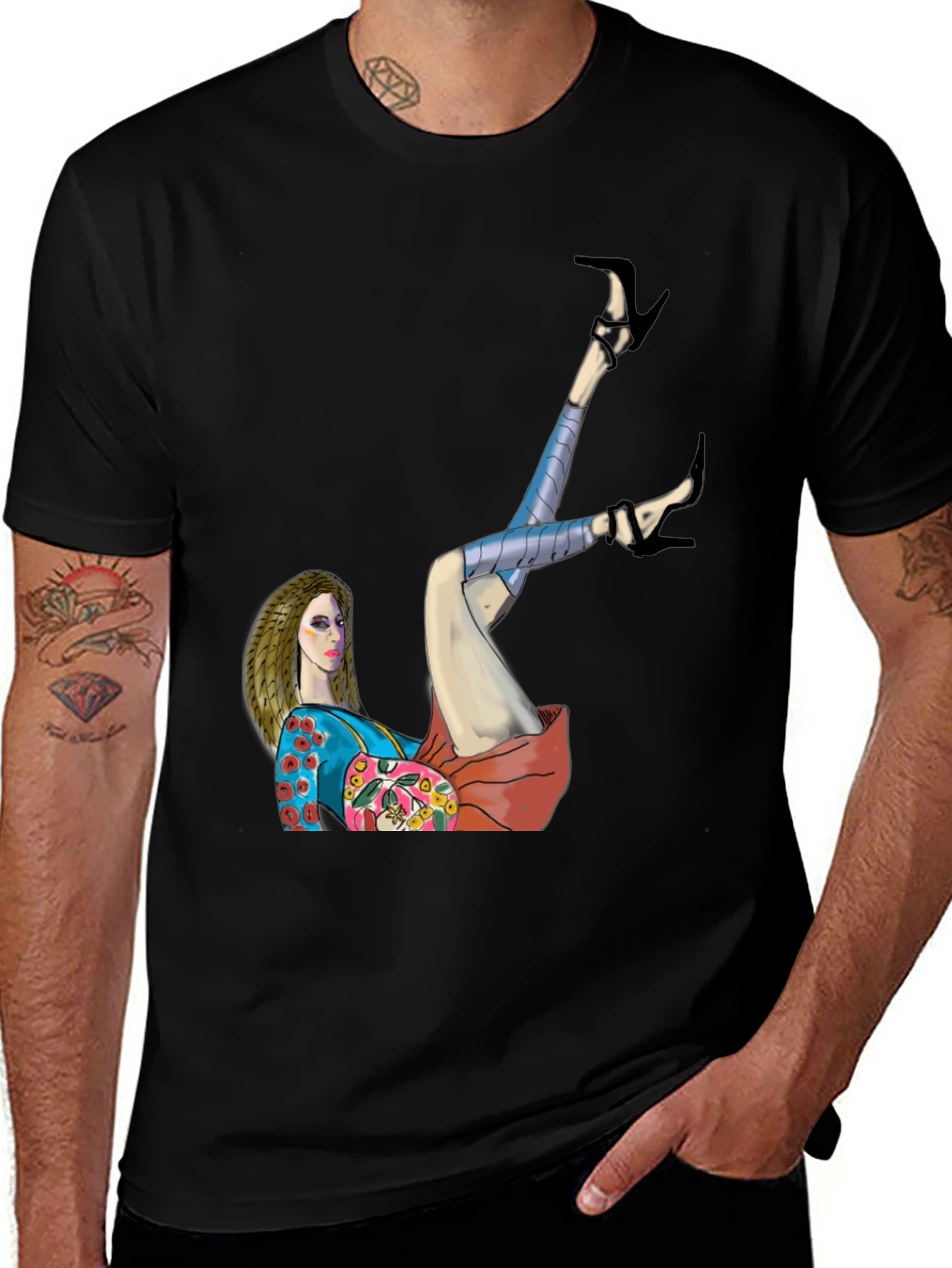 Artsy Woman Graphic Tee - Stylish Cotton T-Shirt