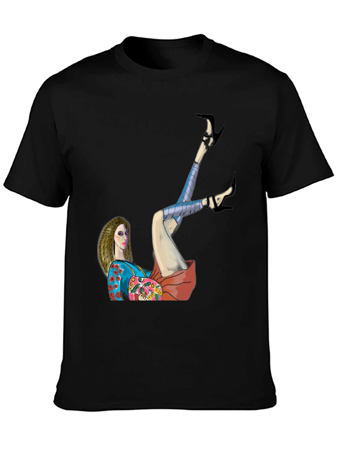Artsy Woman Graphic Tee - Stylish Cotton T-Shirt