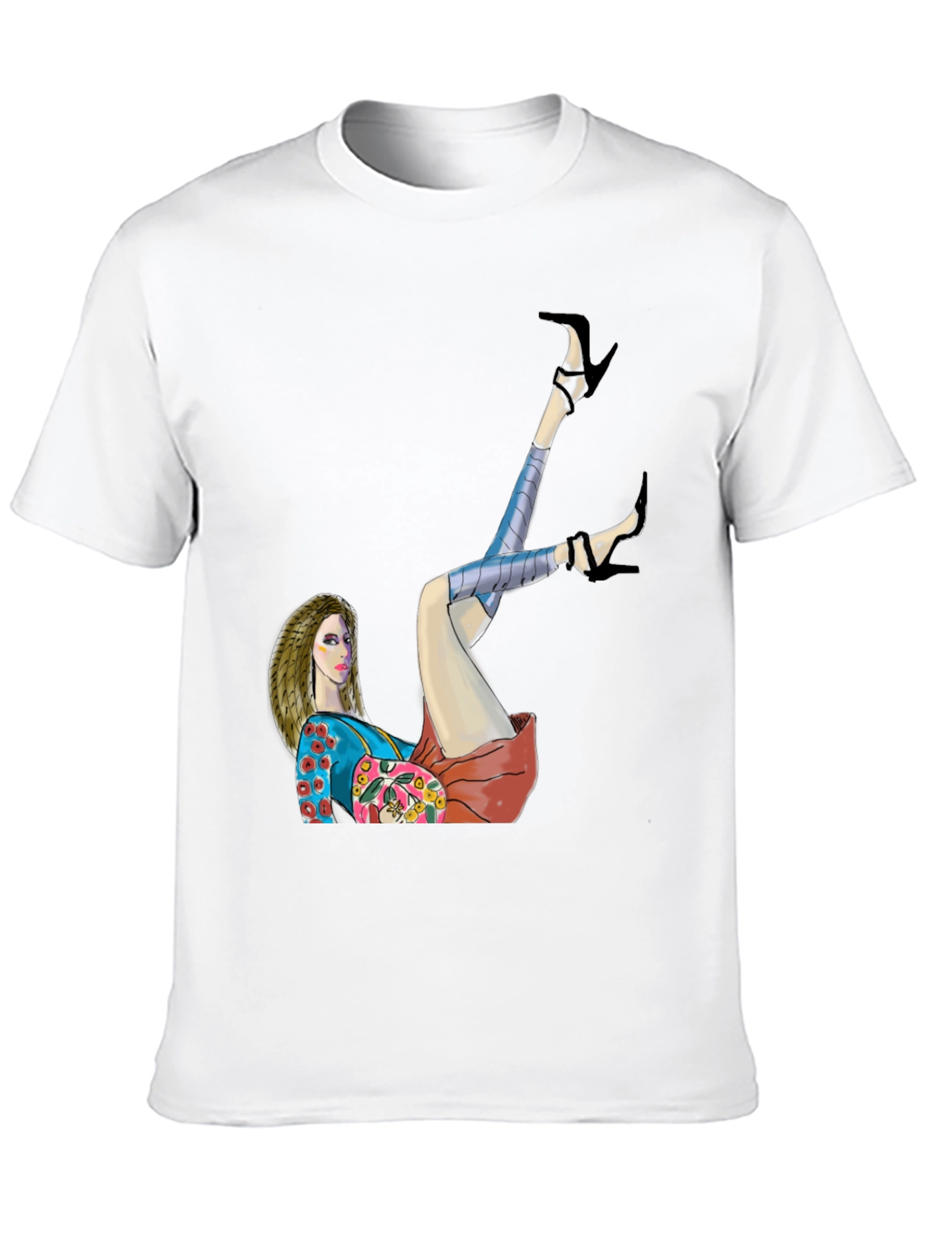 Artsy Woman Graphic Tee - Stylish Cotton T-Shirt