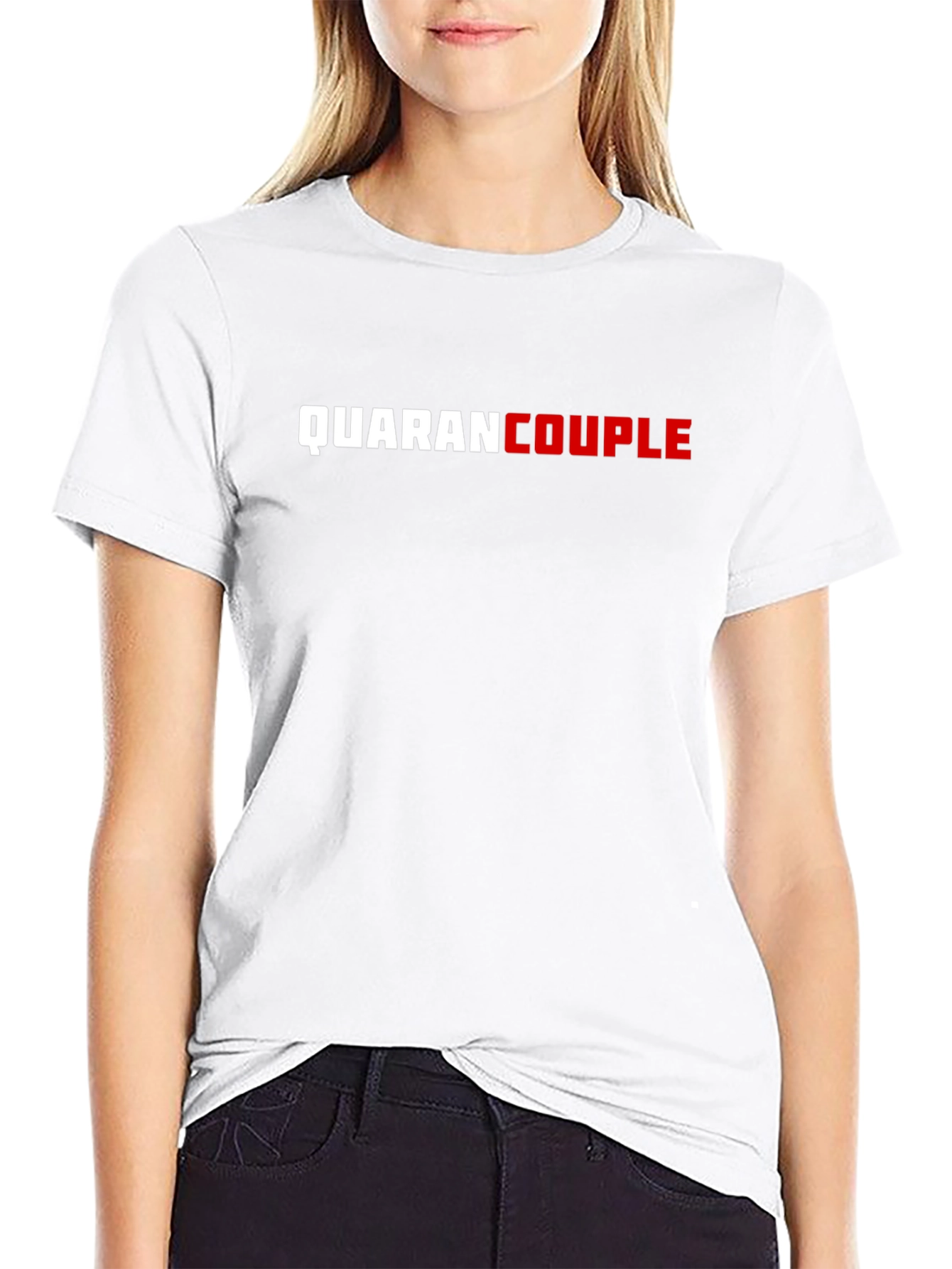 QuaranCouple T-Shirt - Black Cotton Blend