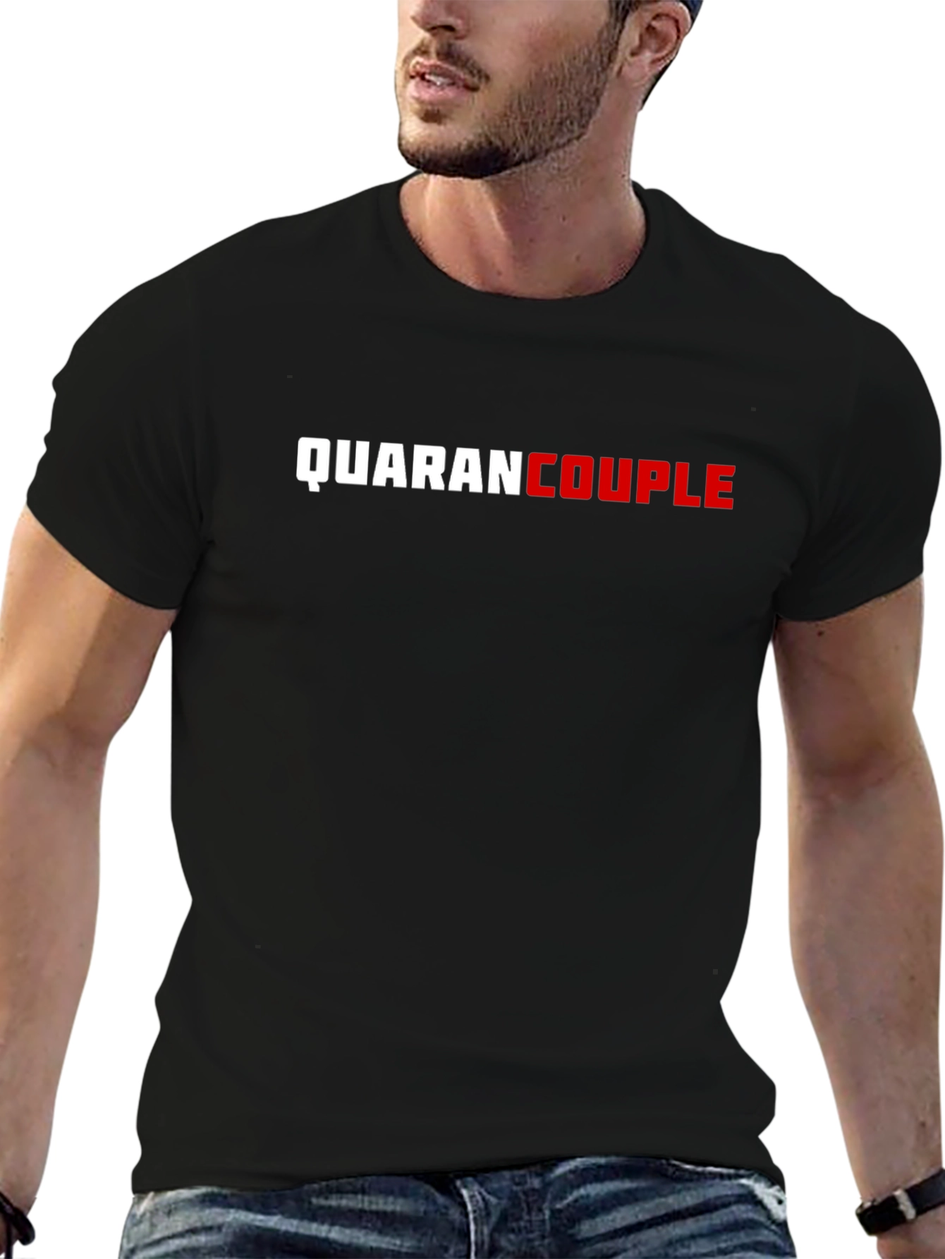 QuaranCouple T-Shirt - Black Cotton Blend