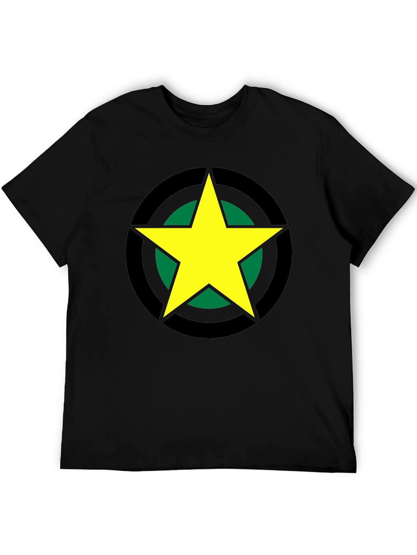 Bold Star Graphic Tee - Black