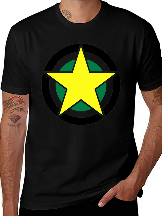 Bold Star Graphic Tee - Black