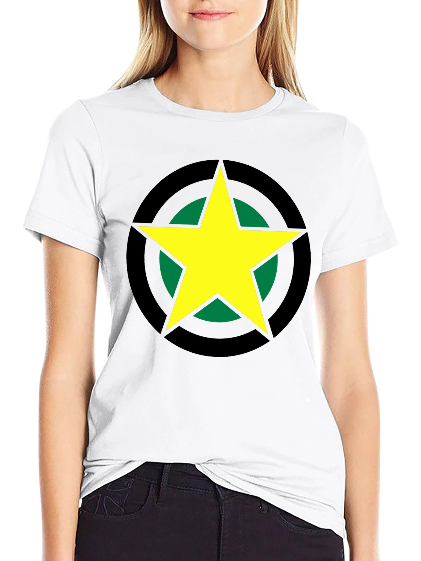 Bold Star Graphic Tee - Black