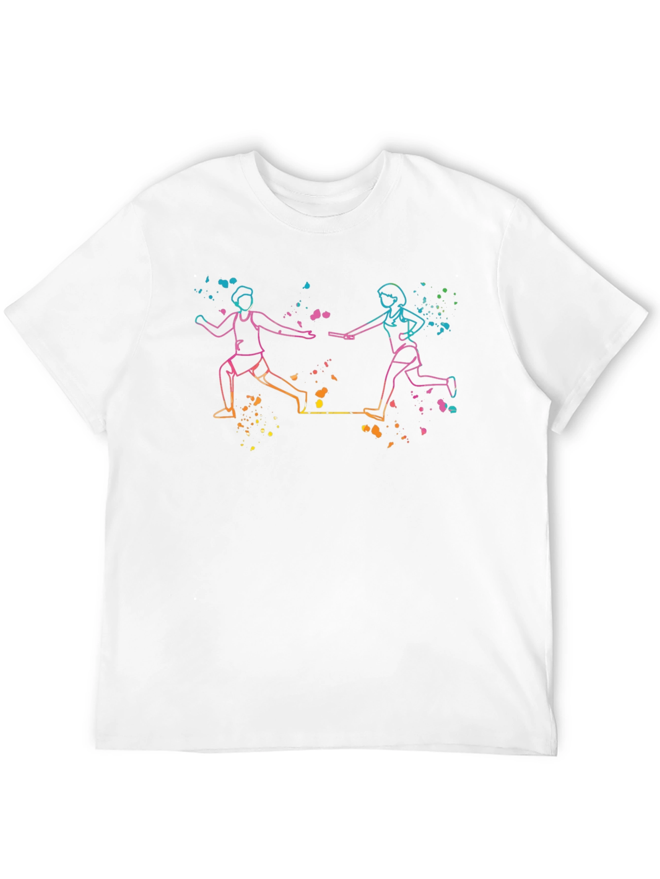 Relay Race Graphic Tee - Black Cotton Blend