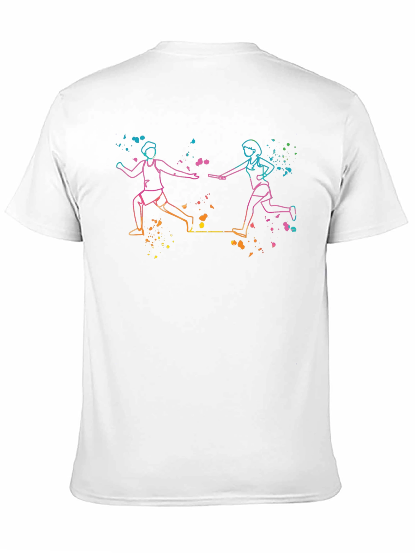 Relay Race Graphic Tee - Black Cotton Blend