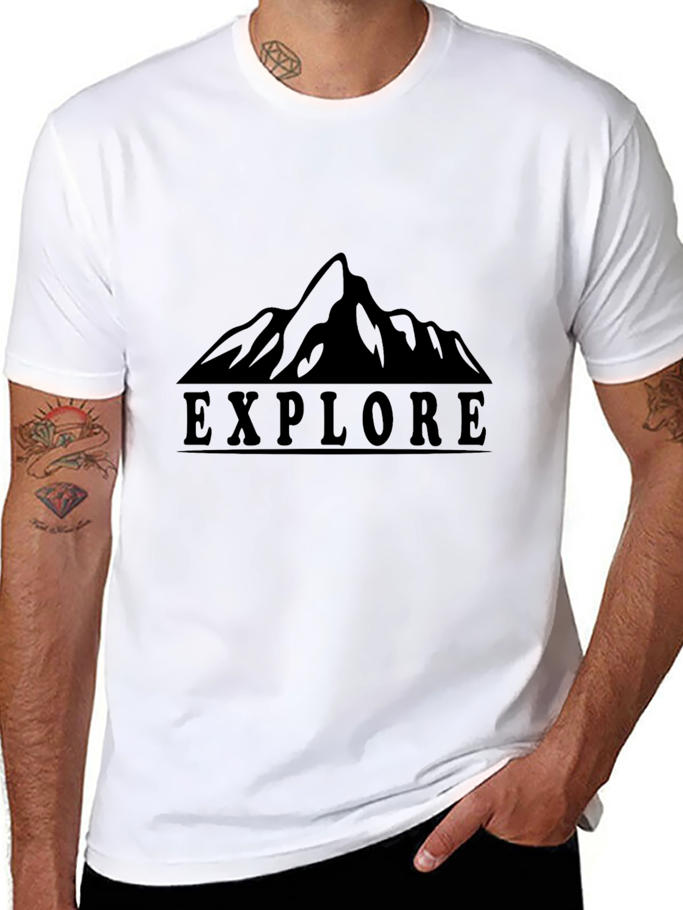 Explore Mountain Graphic Tee - Adventure Awaits!