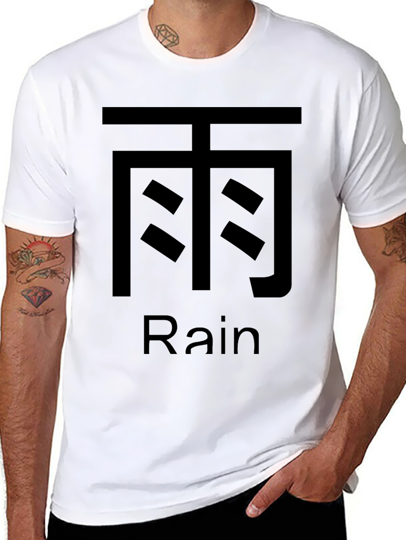 Rain Graphic Black T-Shirt