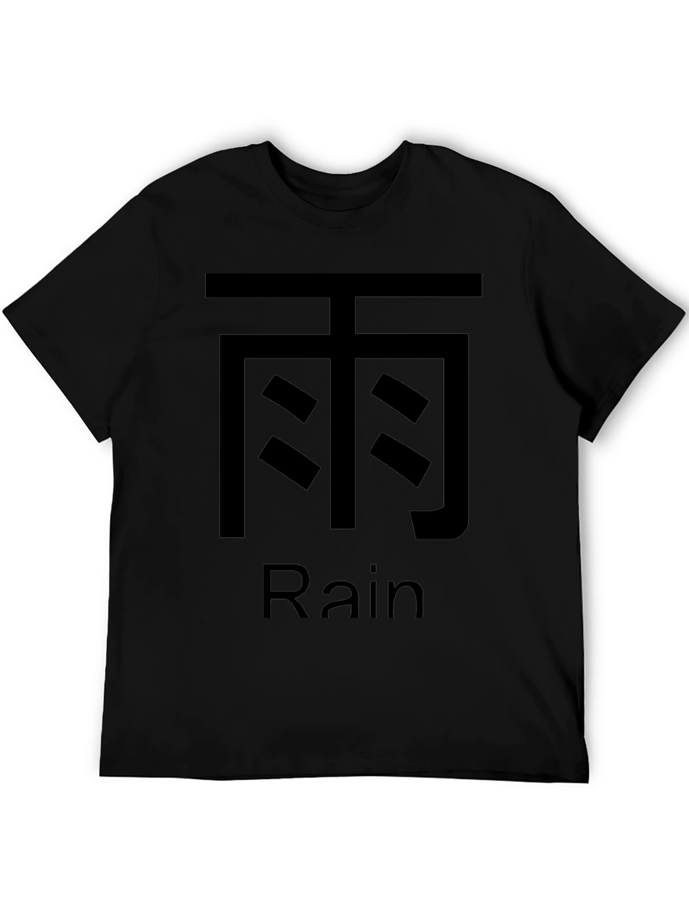 Rain Graphic Black T-Shirt