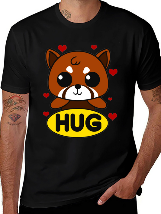 Cute Red Panda Hug Graphic T-Shirt