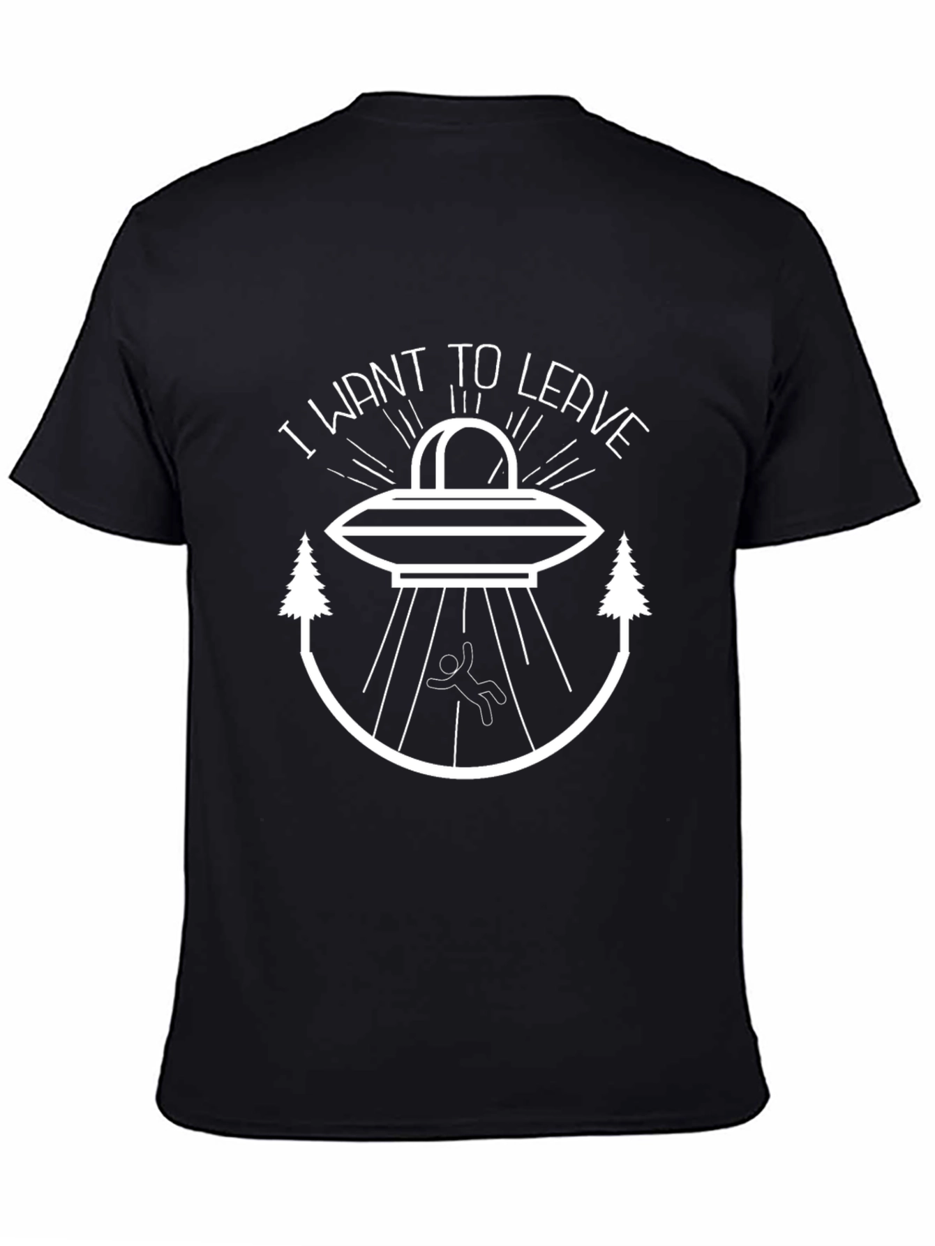 I Want To Leave UFO Abduction Graphic T-Shirt