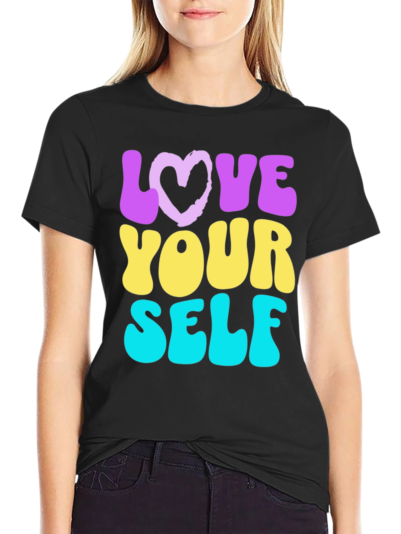 Love Yourself Graphic Tee - Trendy Retro Style