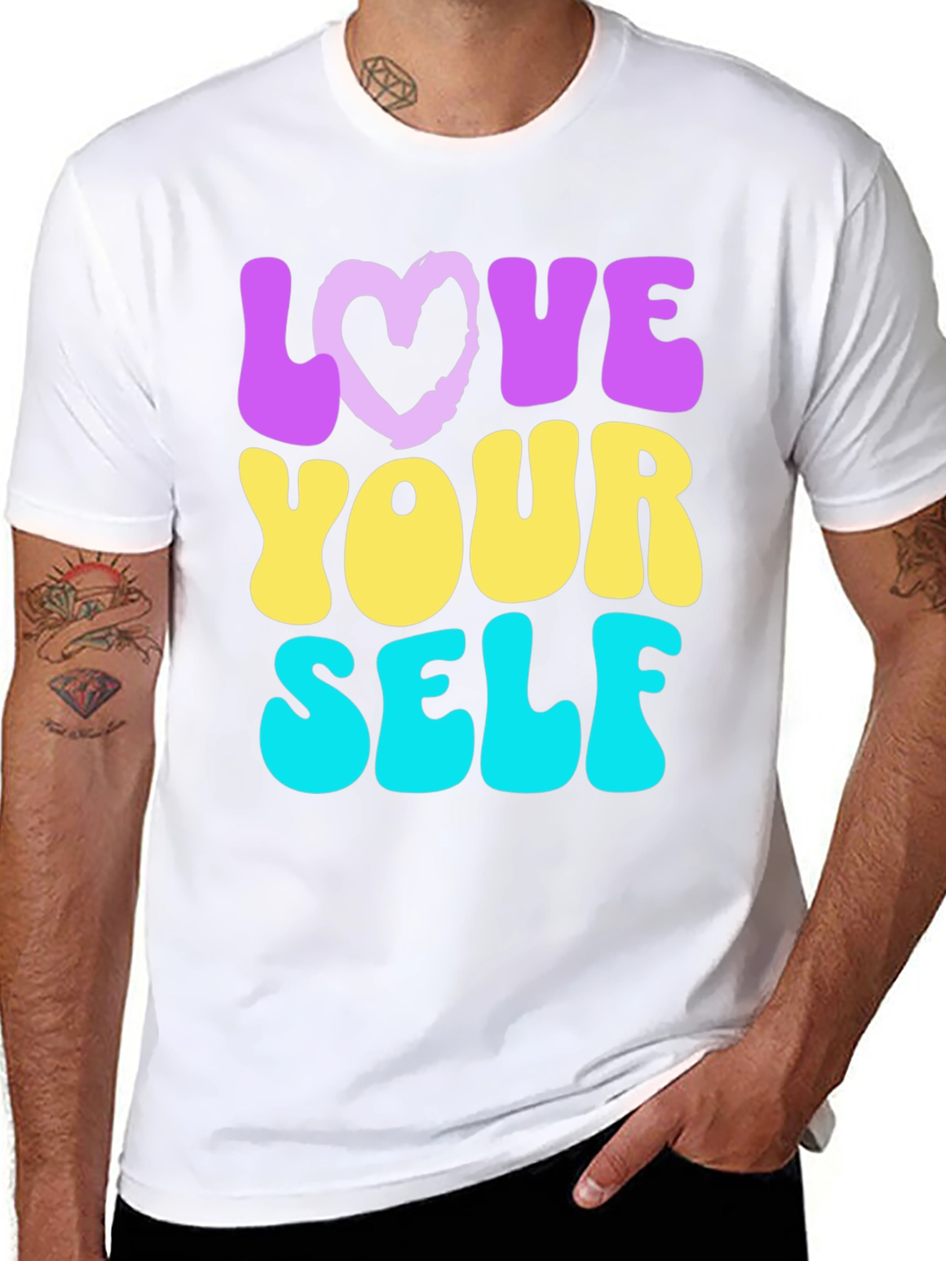 Love Yourself Graphic Tee - Trendy Retro Style