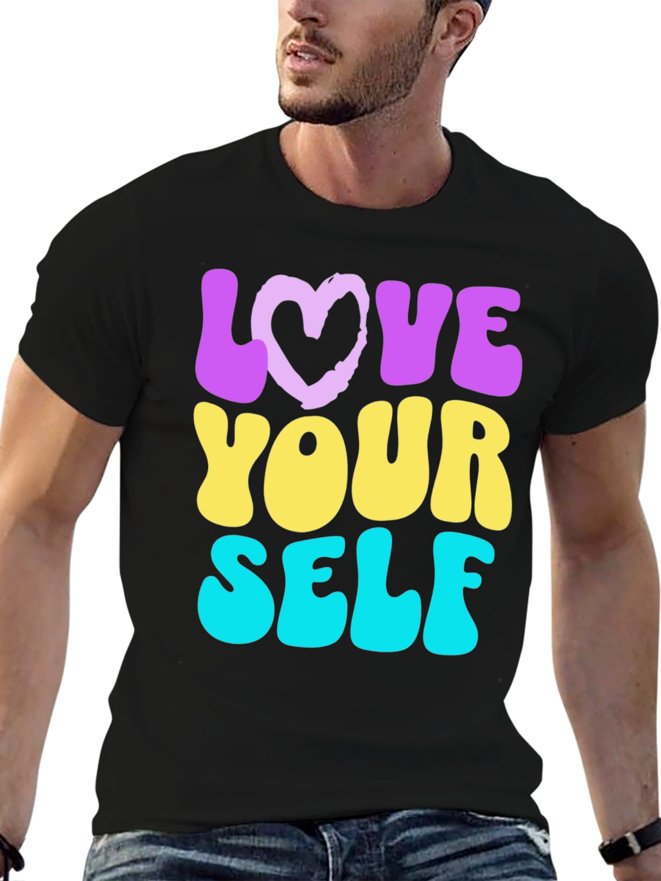 Love Yourself Graphic Tee - Trendy Retro Style