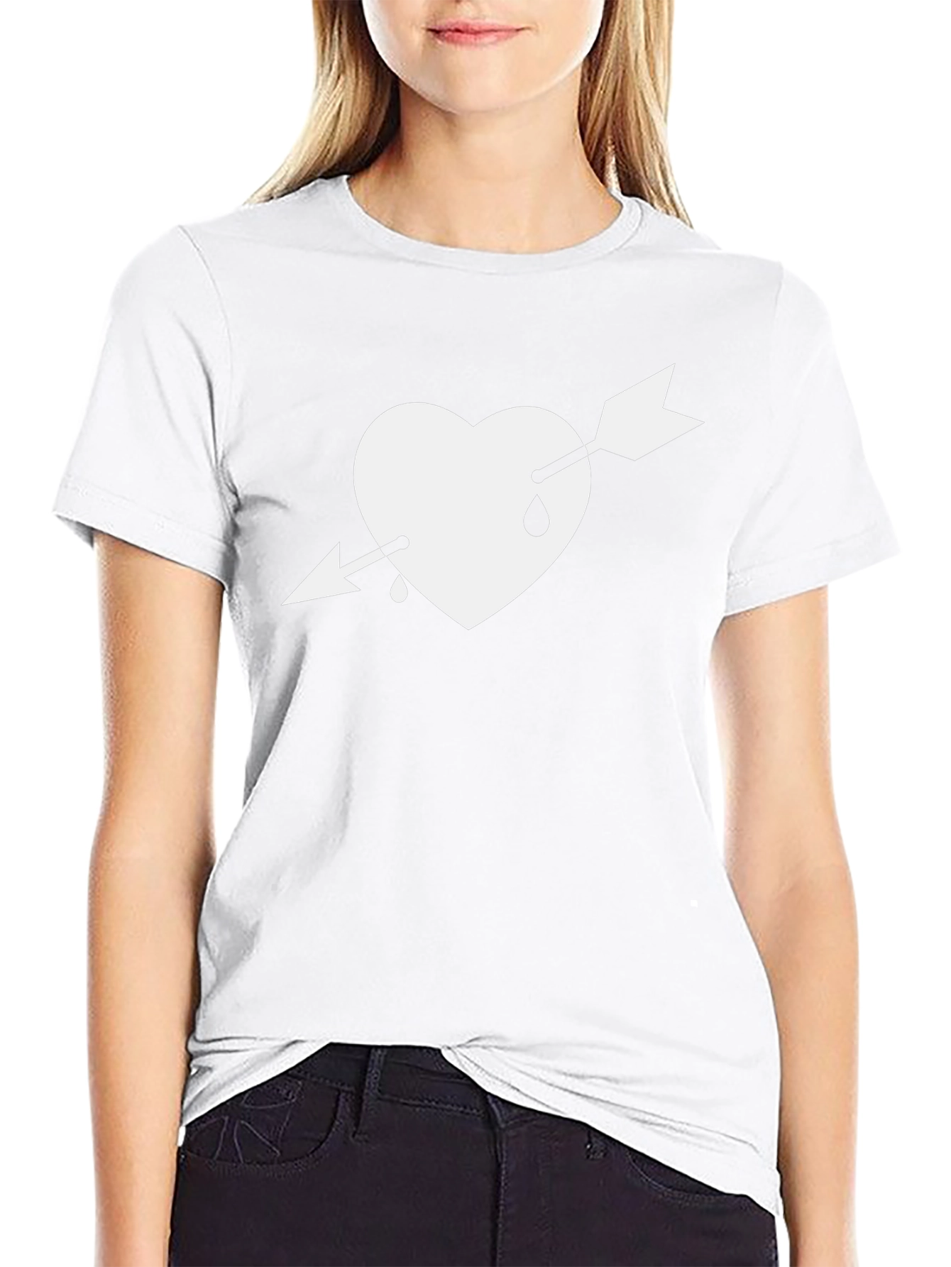 Heart Arrow Graphic Tee - Black Unisex T-Shirt