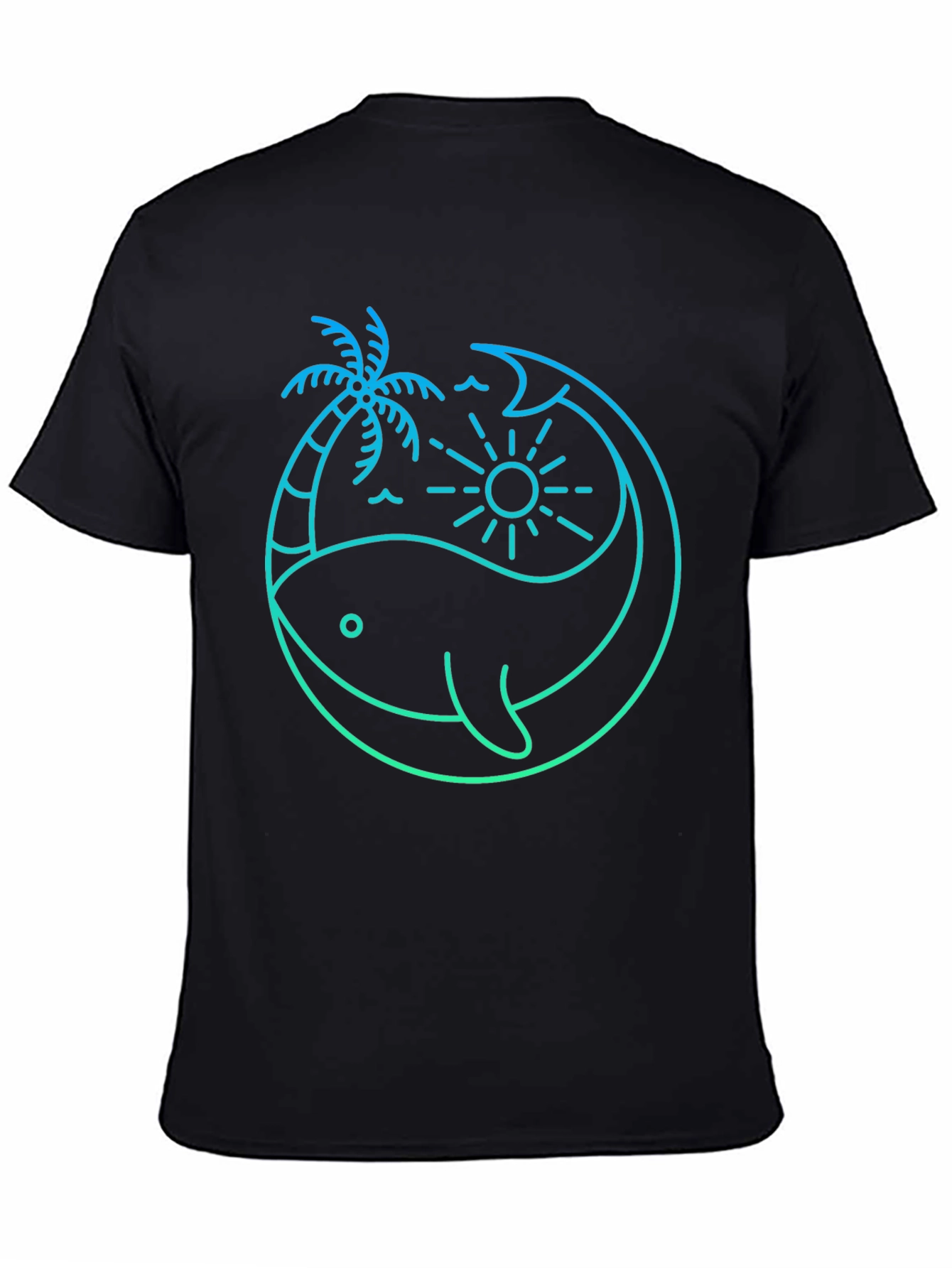 Whale Beach Graphic Tee - Stylish Mens Black T-Shirt