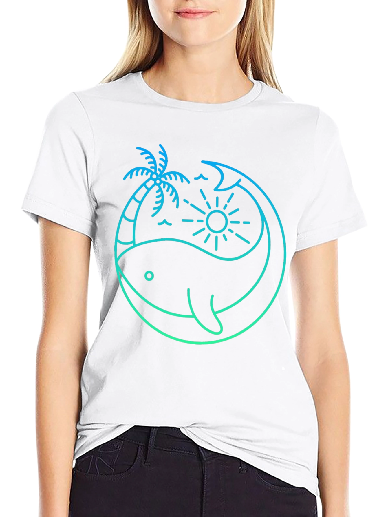 Whale Beach Graphic Tee - Stylish Mens Black T-Shirt