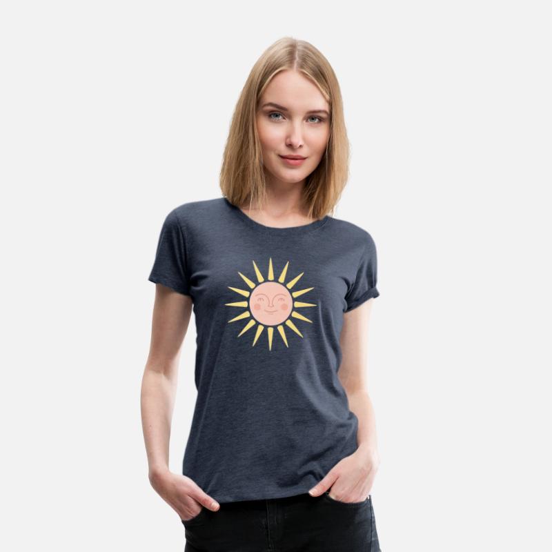 Happy Retro Sun Face Sunshine