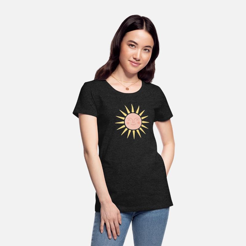 Happy Retro Sun Face Sunshine