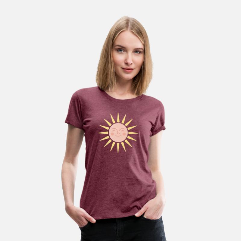 Happy Retro Sun Face Sunshine
