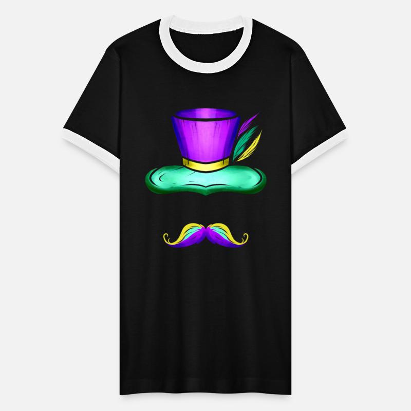 Hat And Mustache For Mardi Gras