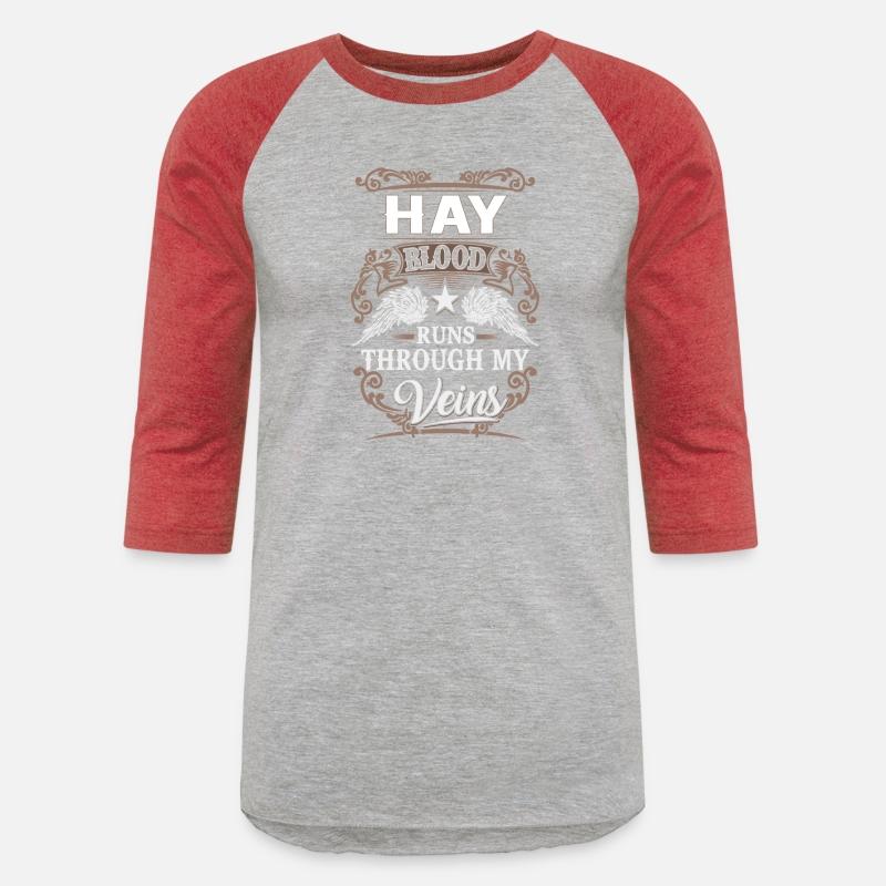 Hay Name T Shirt - Hay Blood Runs Through My Veins