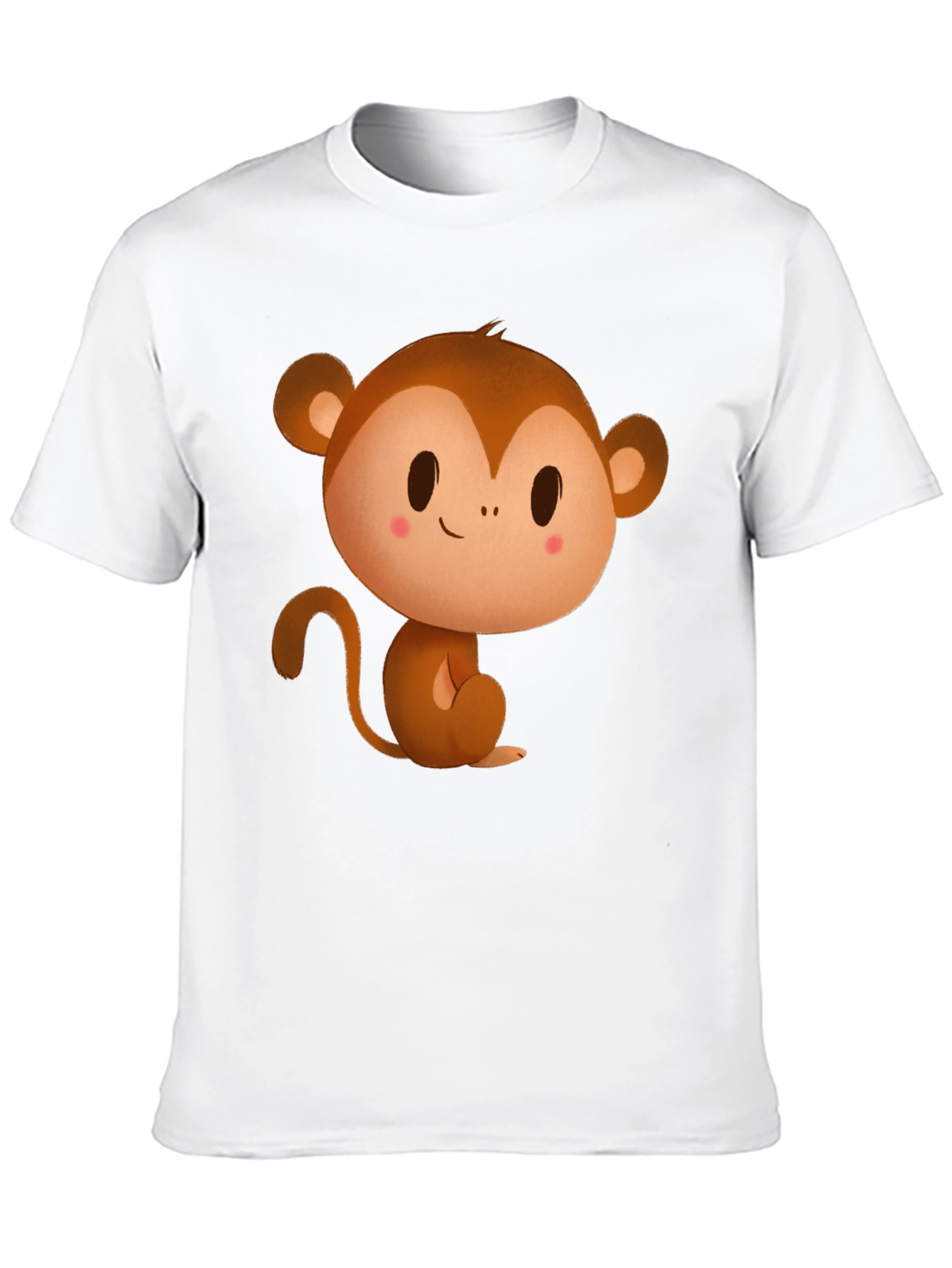 Cute Monkey Graphic Tee - Black T-Shirt