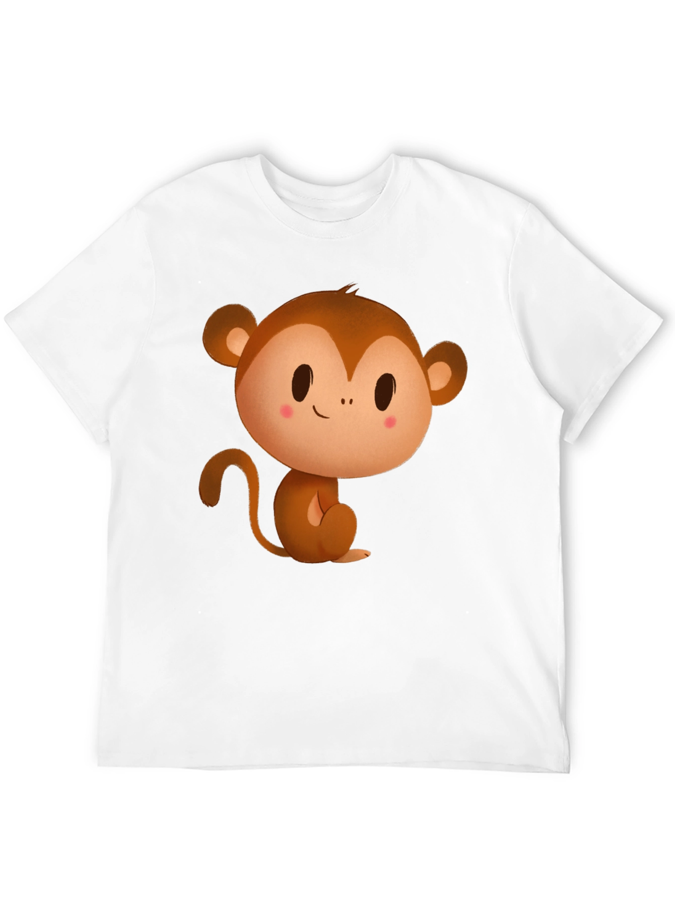 Cute Monkey Graphic Tee - Black T-Shirt