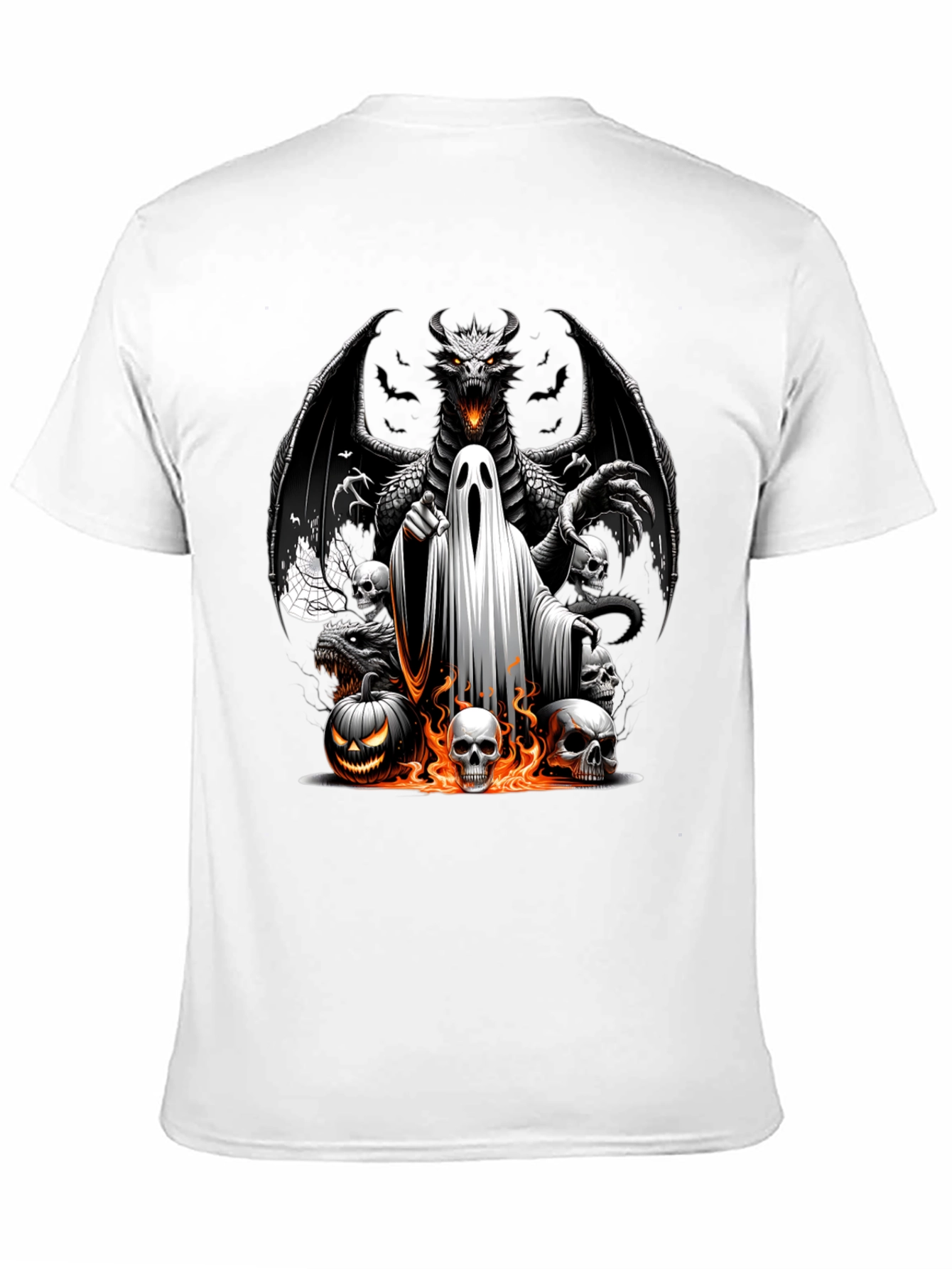 Halloween Dragon Ghost Graphic Tee