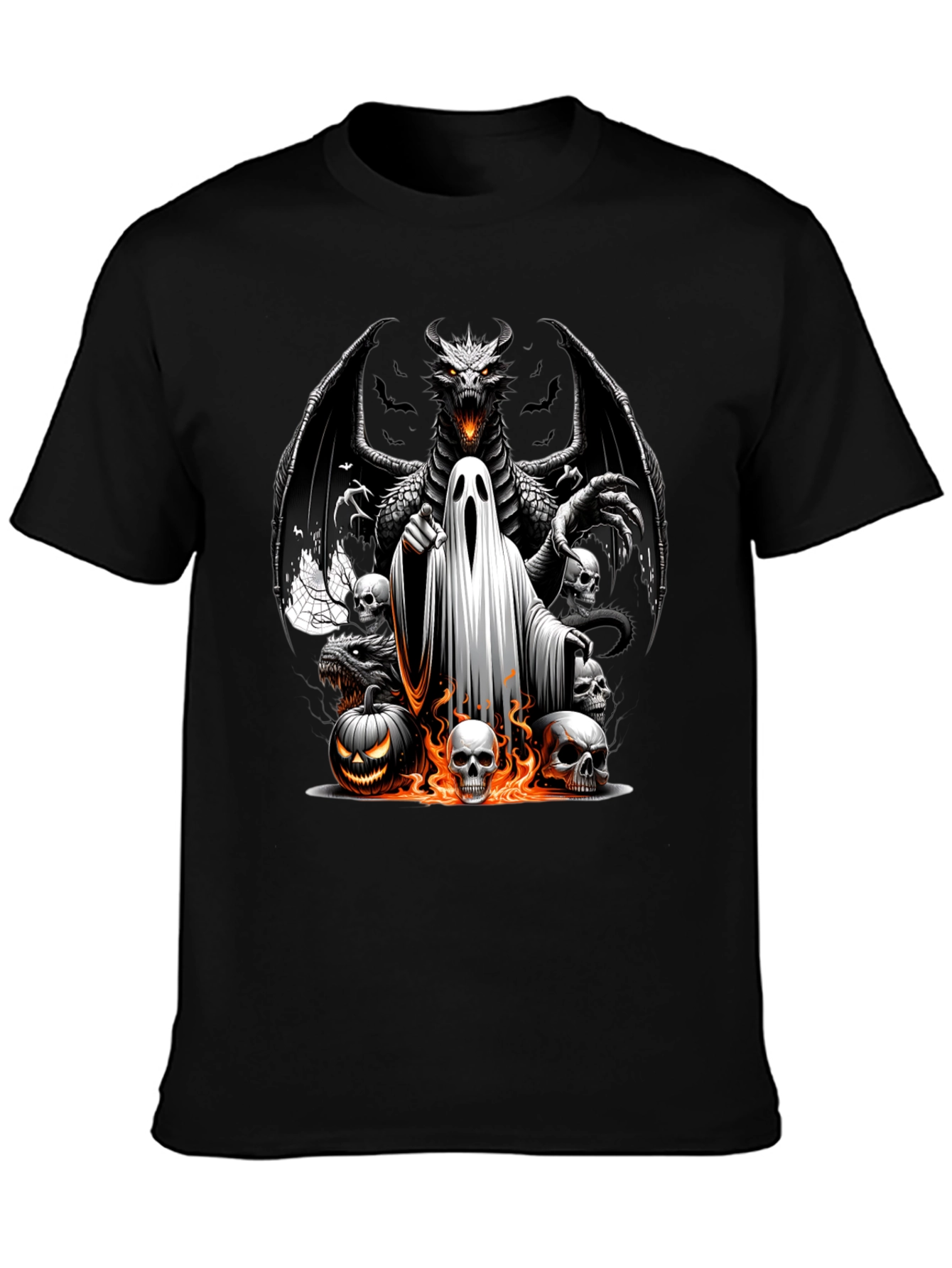Halloween Dragon Ghost Graphic Tee