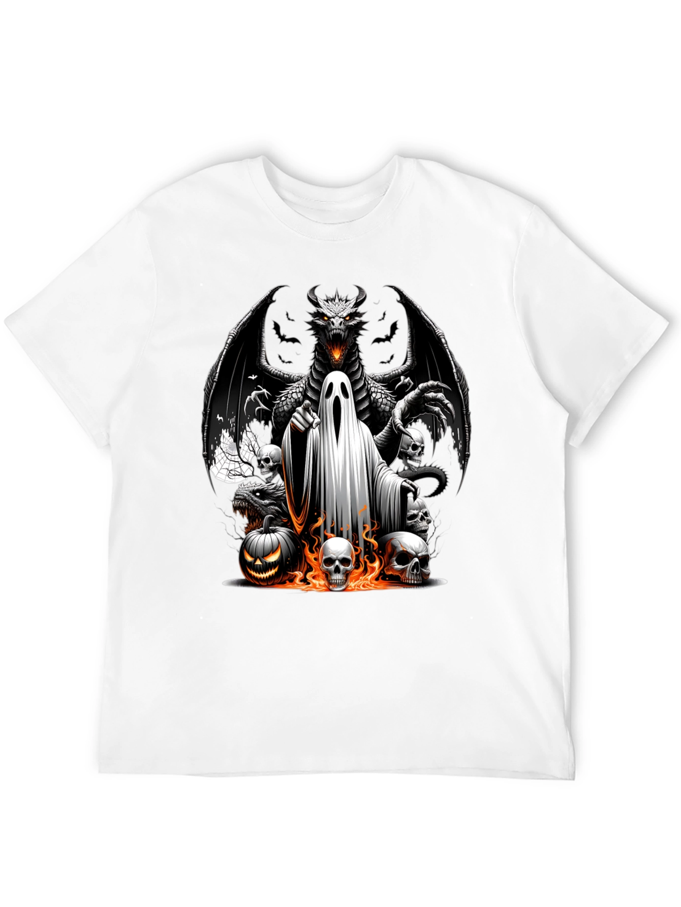 Halloween Dragon Ghost Graphic Tee