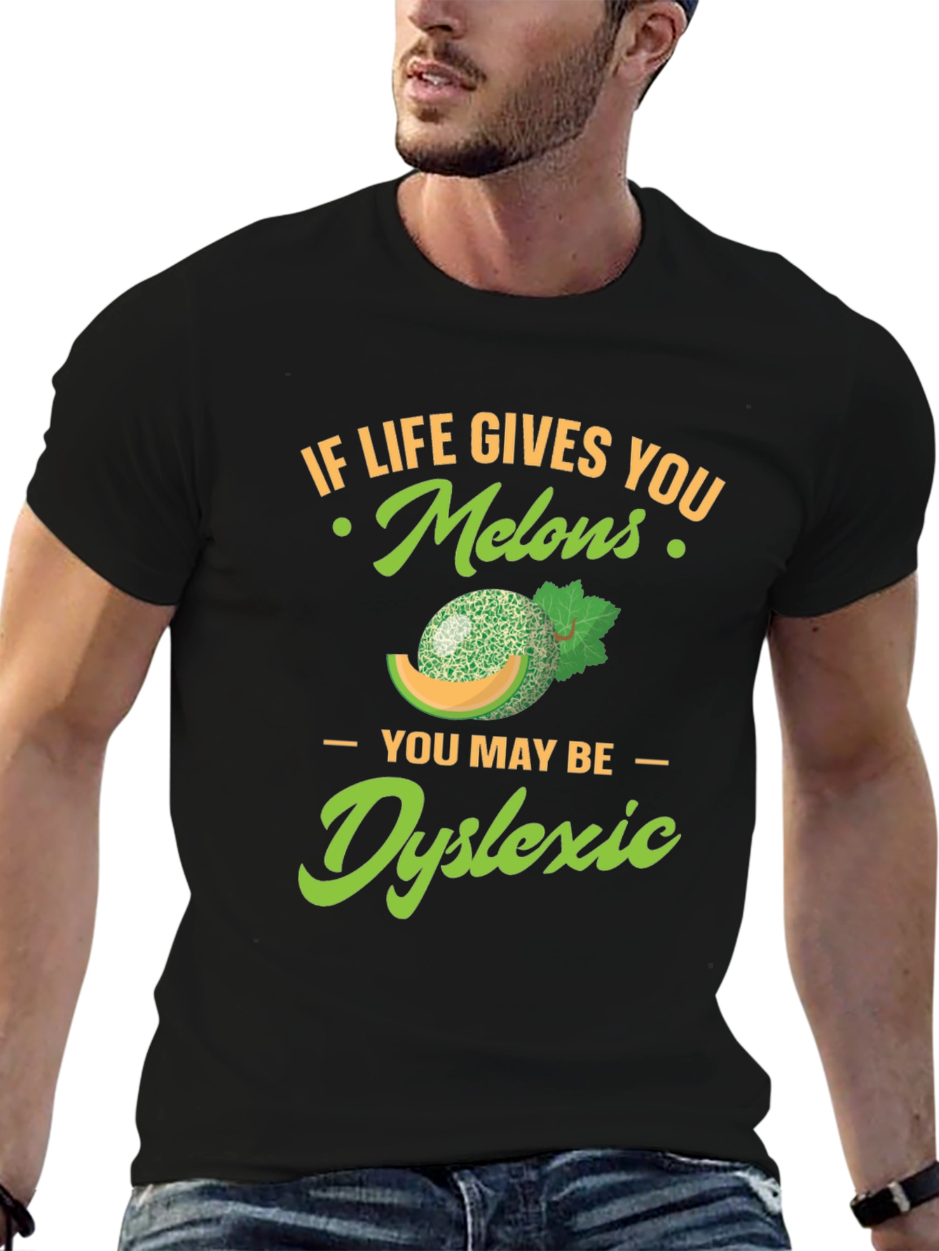 Dyslexic Melons T-Shirt Funny Fruit Tee