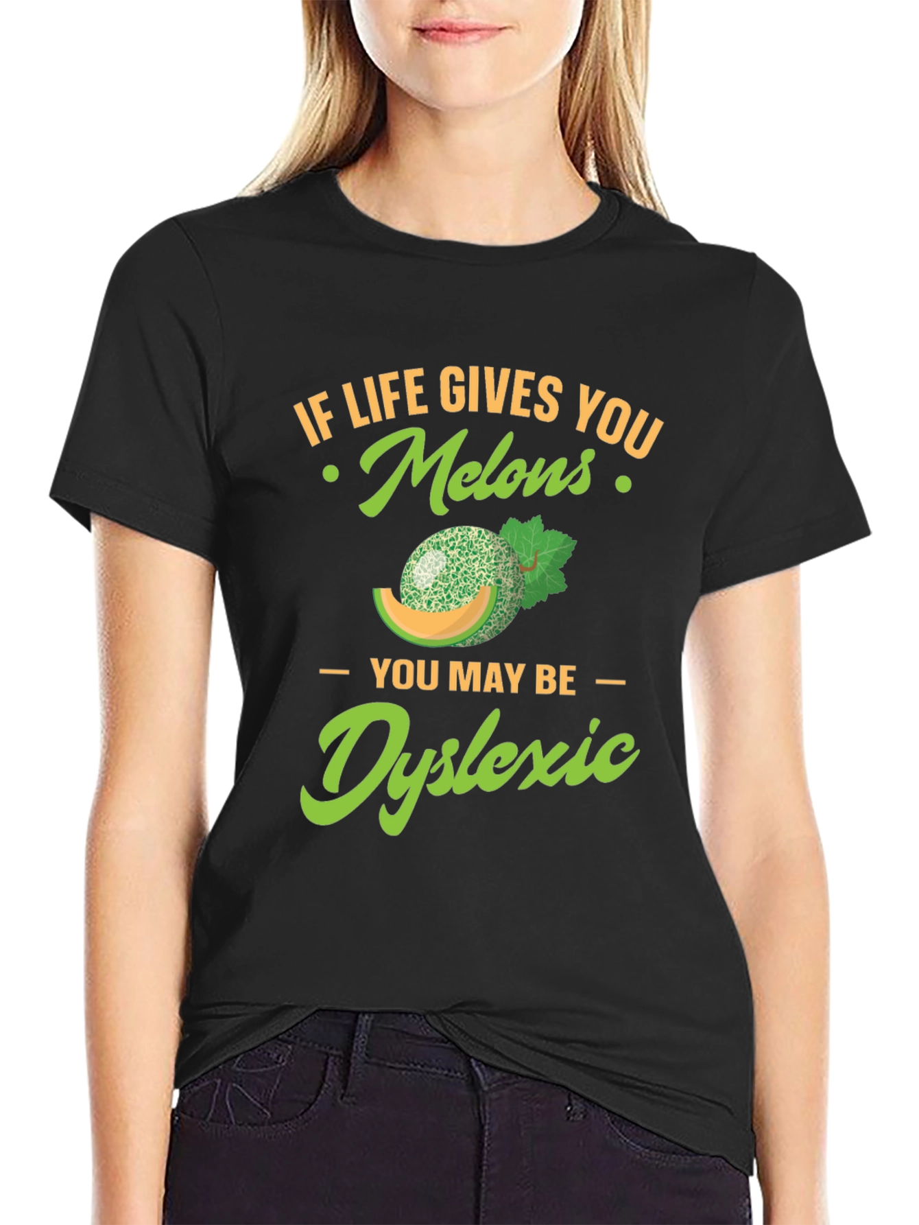 Dyslexic Melons T-Shirt Funny Fruit Tee