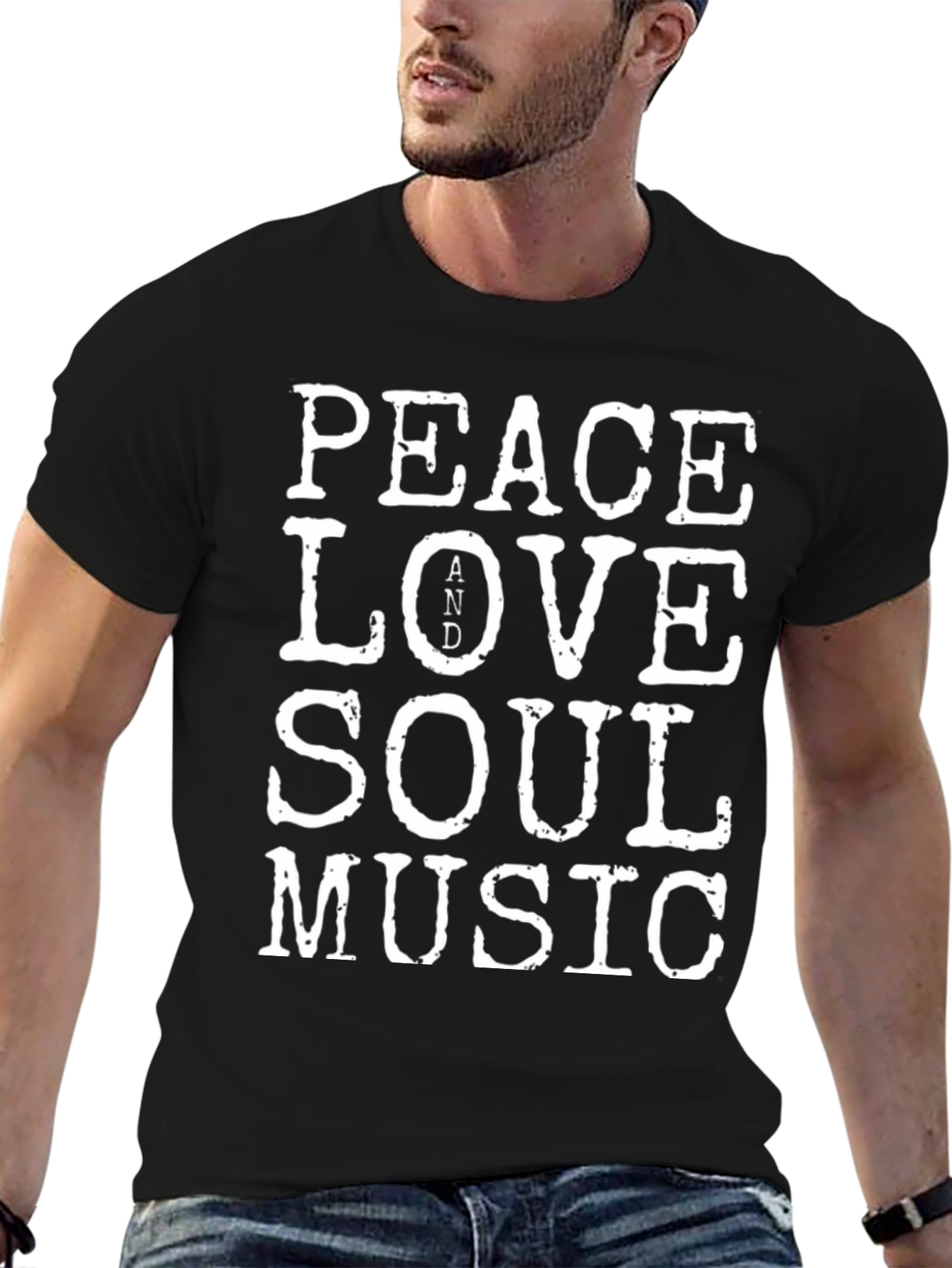 Peace Love Soul Music Graphic T-Shirt