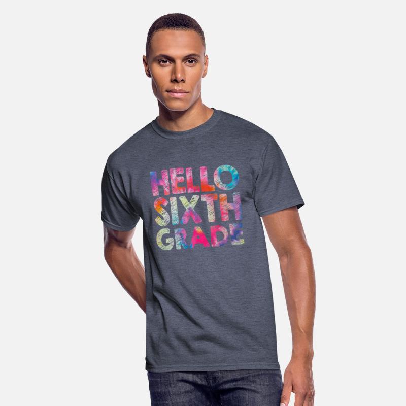 Hello 6th Sixth Grade Teacher Student Tie dye Back