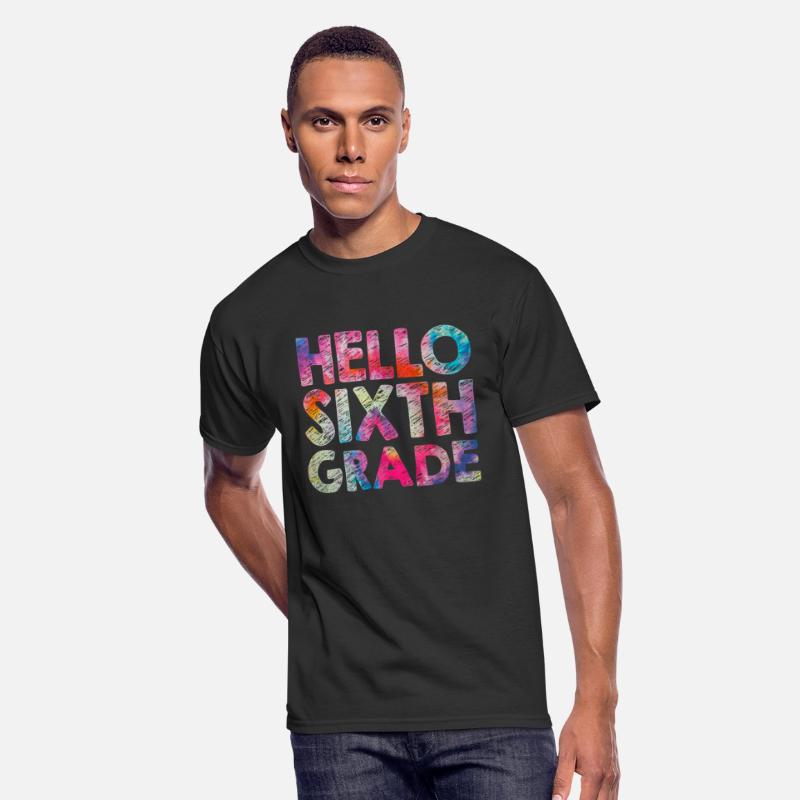 Hello 6th Sixth Grade Teacher Student Tie dye Back