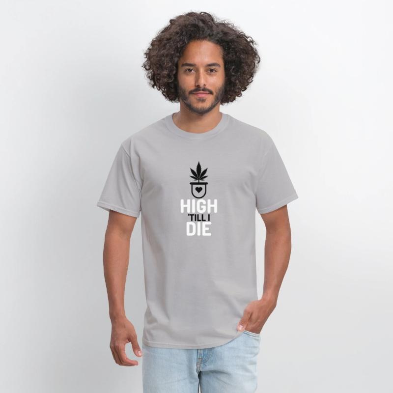 High Till I Die Bold Cannabis Lifestyle Graphi