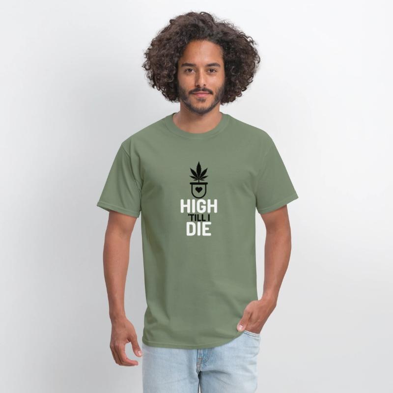 High Till I Die Bold Cannabis Lifestyle Graphi
