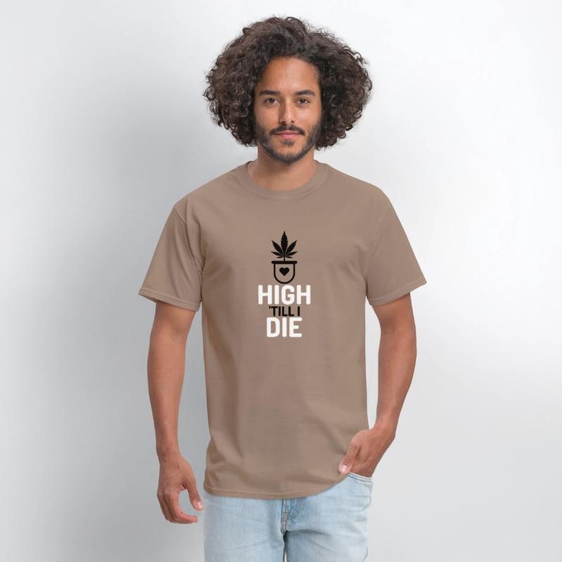 High Till I Die Bold Cannabis Lifestyle Graphi
