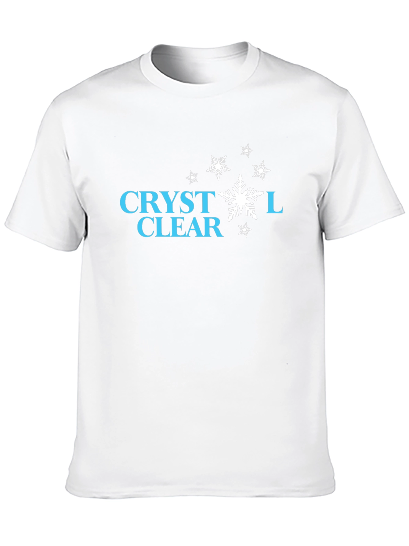 Crystal Clear Snowflake Graphic Tee - Stylish Black T-Shirt
