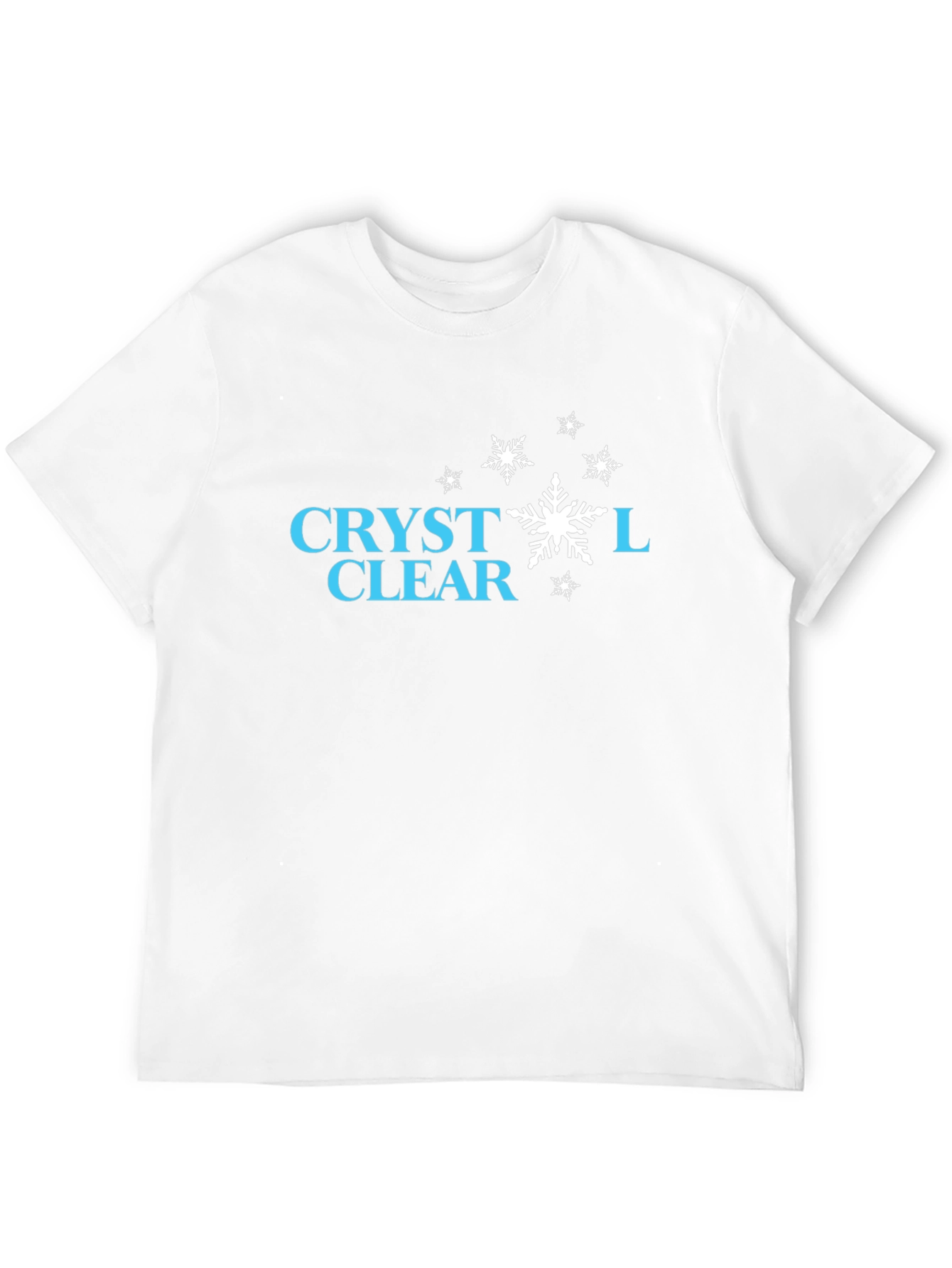 Crystal Clear Snowflake Graphic Tee - Stylish Black T-Shirt